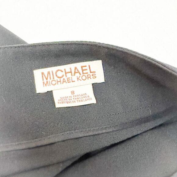 Michael Kors Black Pencil Skirt Belted Waist Accent Size 8 - Picture 3 of 8